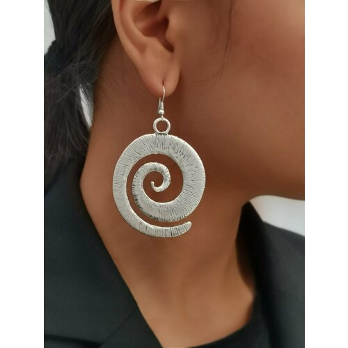 Серьги, серебристый