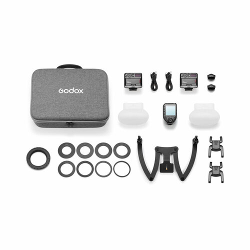 Комплект импульсных осветителей Godox MF12-DK2 для макросъемки 44991₽