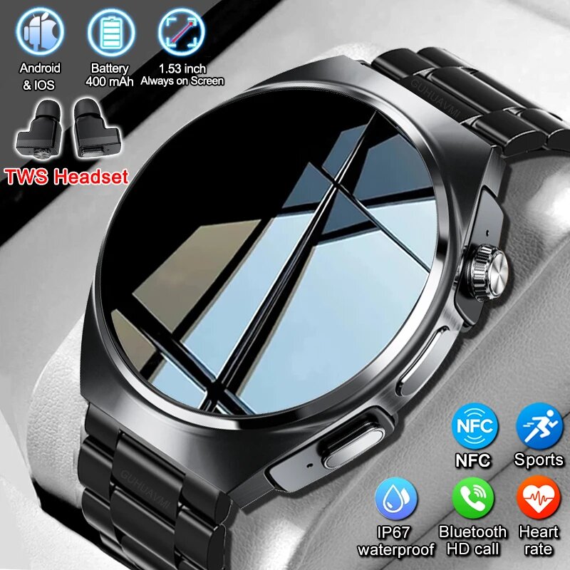 Xiaomi Smart Watch 2 в 1, Black Mesh Belt 2A, smartwatch — фото 1