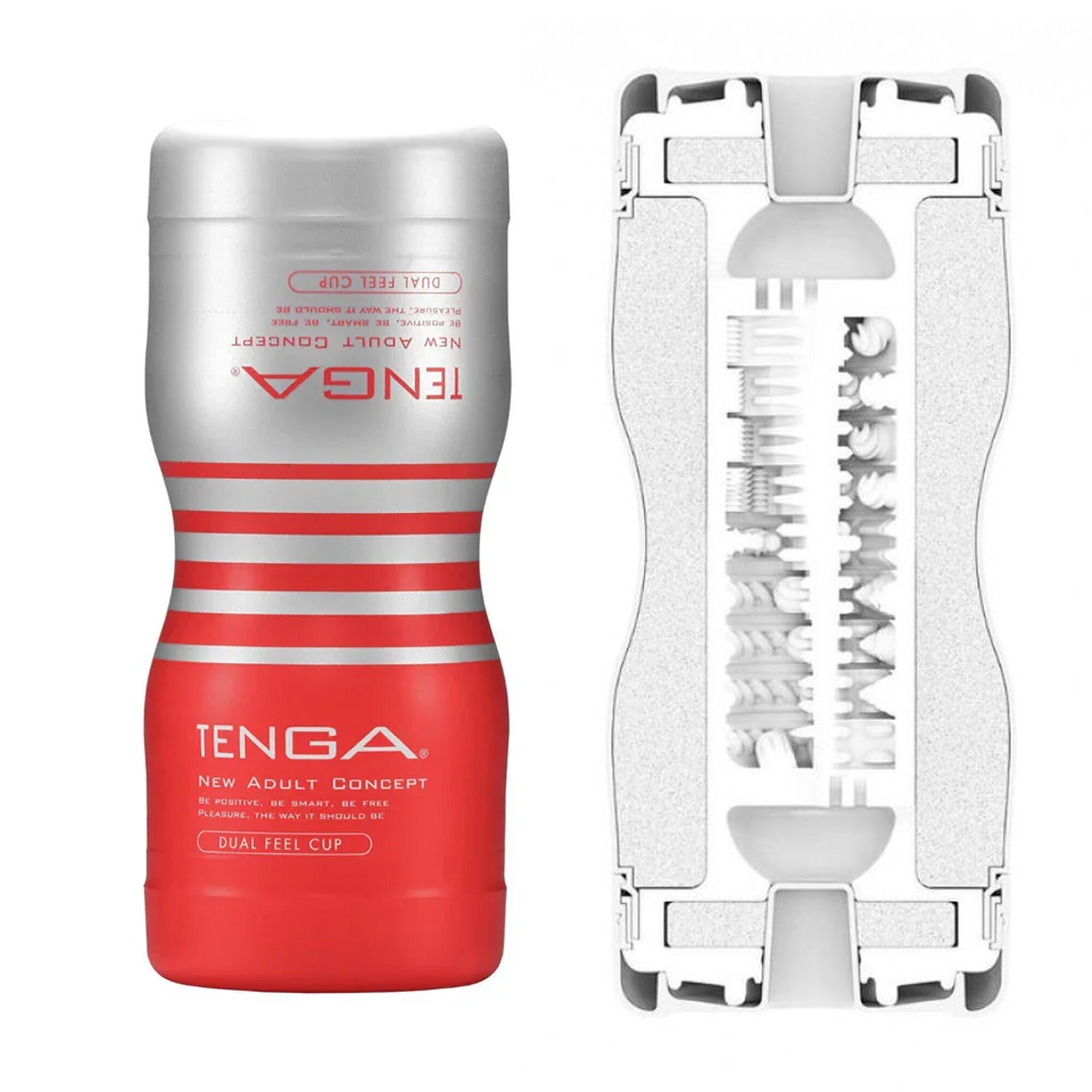 Мастурбатор Tenga Dual Sensations Cup (TOC-204), белый красный