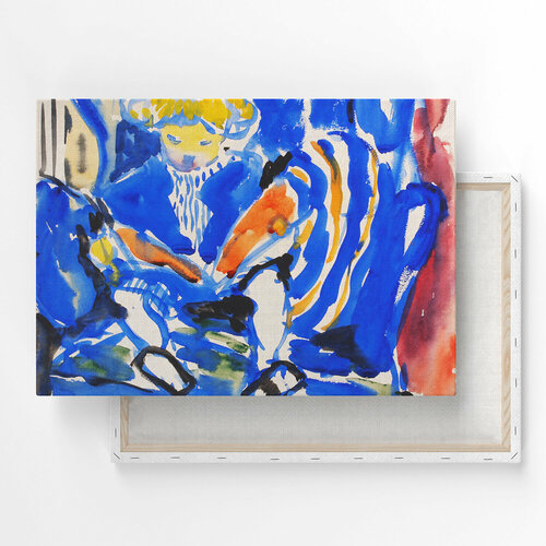 Картина на холсте, репродукция / Лайман Сэгэн - Child Reading / Размер 30 x 40 см Ананас Постер