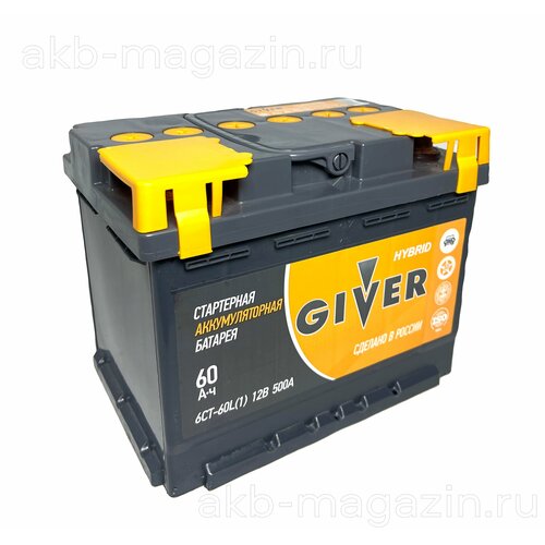 Автомобильный Аккумулятор GIVER HYBRID 6CT-60 (Прямая полярность)