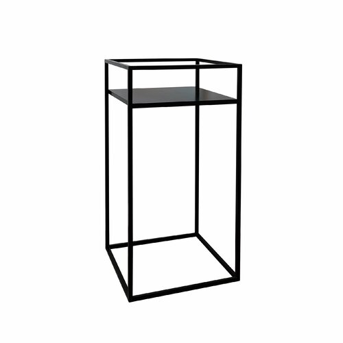 Подставка для цветов с бортиками лерой, цвет черный