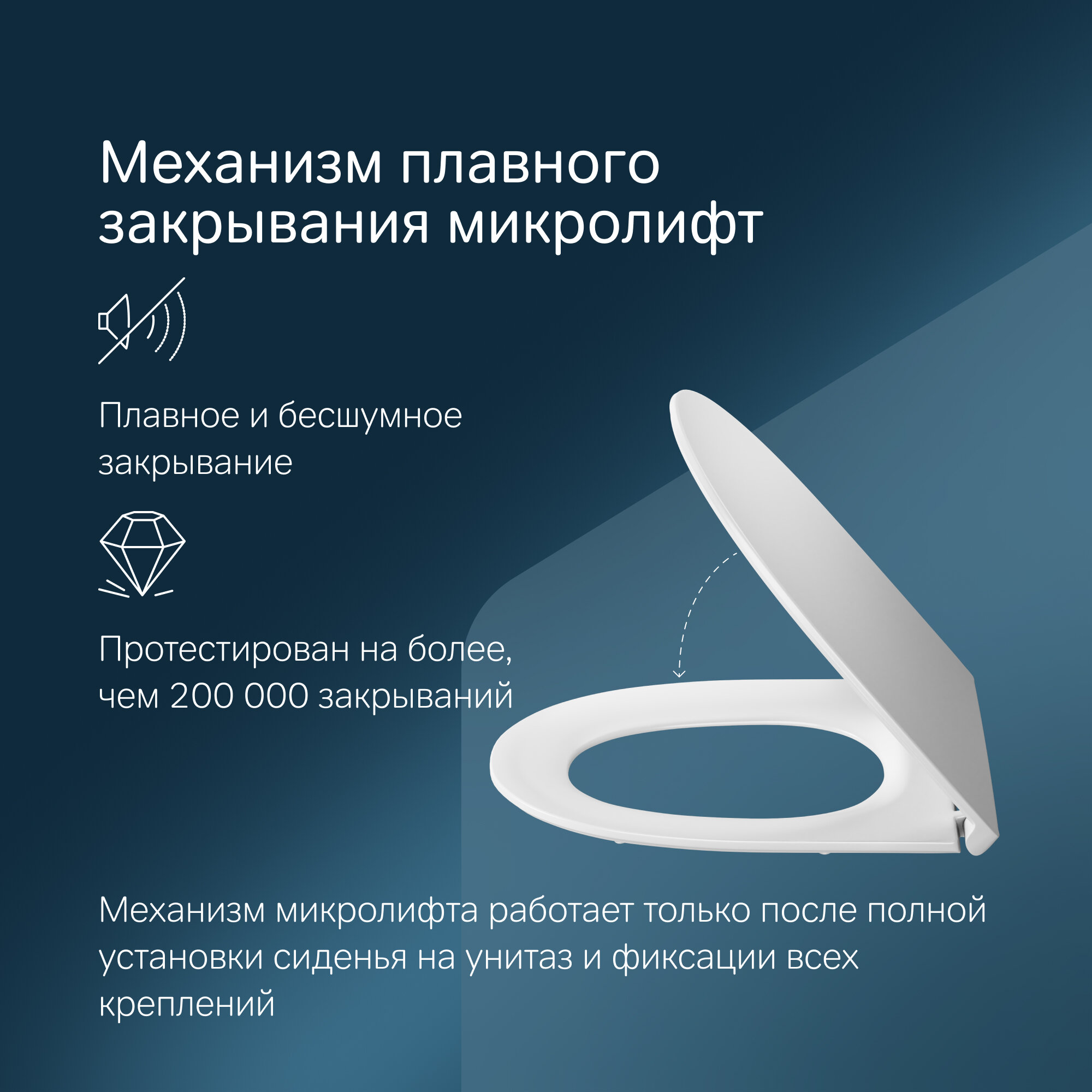 Сиденье для унитаза с микролифтом AM.PM Awe быстросъемное, дюропласт, нержавеющие крепления — фото 1