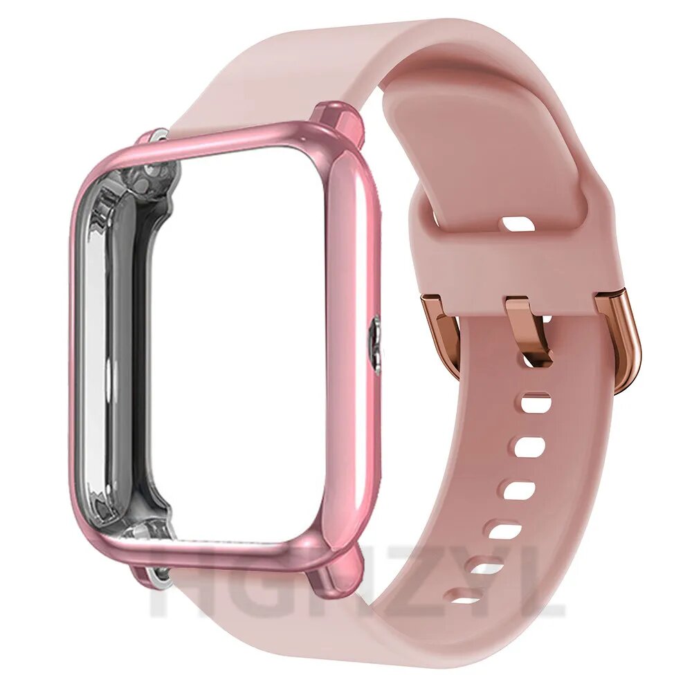 Ремешок и чехол для Amazfit Bip 6 5 3 U Pro GTS 4 2 HGHZYL, 8 Soft tpu case, Amazfit BIP 5