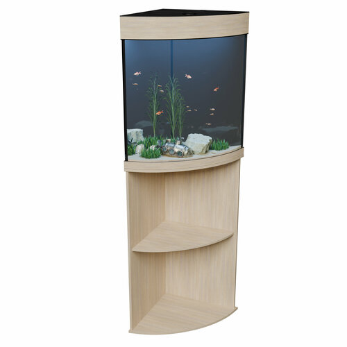 Аквариум 40 литров с тумбой угловой с крышкой и освещением