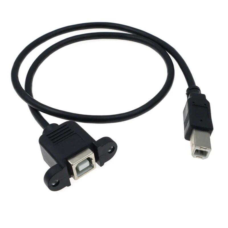 50 см USB Тип B штекер-Тип B разъем для принтера Удлинительный кабель для сканера с магнитными отверстиями, 0.5m — фото 1