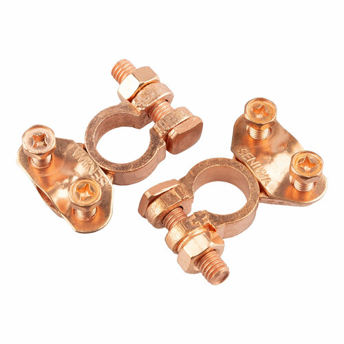 Клемма АКБ WB24 медь (под зажим провода прижимной планкой посредине), 2шт. (WB)