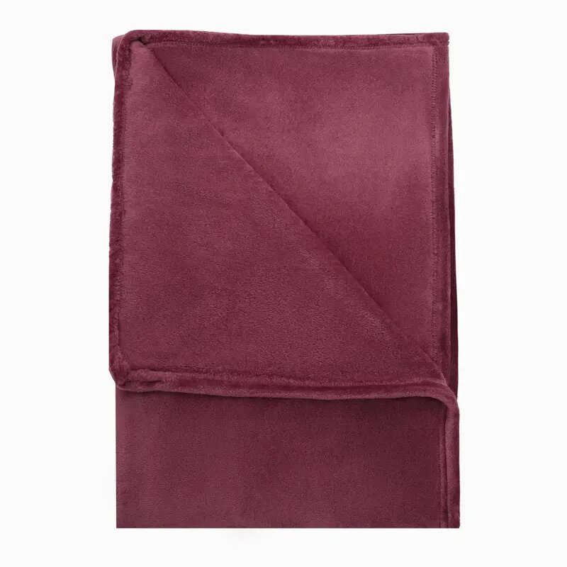 Плед Flandria 200x220 см микрофибра цвет темно-бордовый