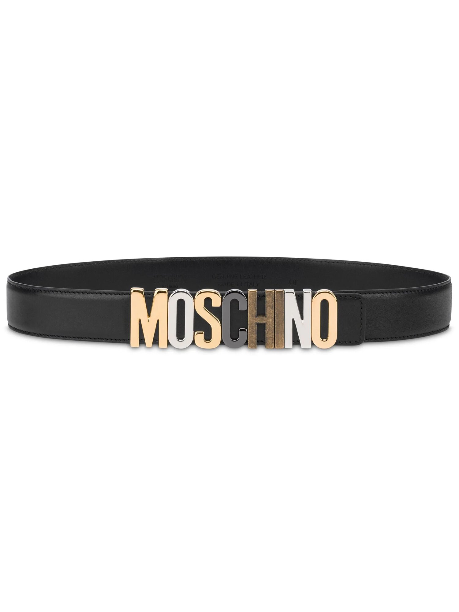Ремень MOSCHINO для женщин, размер 46, черный