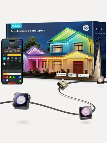 Изображение товара Контурная подсветка дома Govee RGBICW, 30 м умная уличная светодиодная лента гирлянда, H705E311