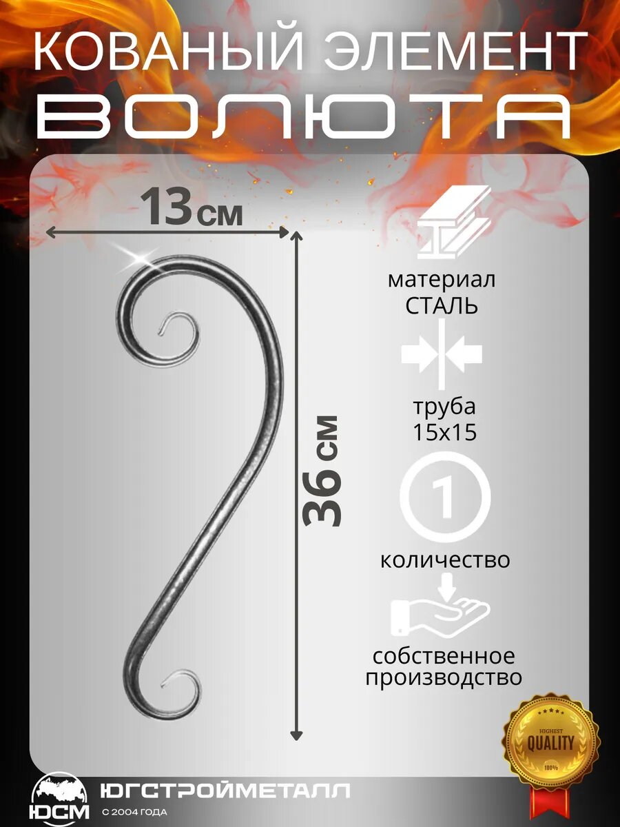Кованый элемент вензель 