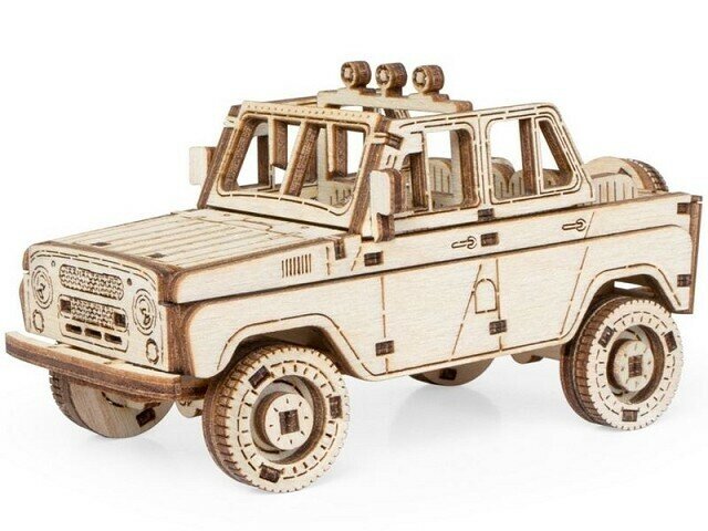 Конструктор Lemmo Внедорожник Алькор-М, 70 элементов, детский, дерево (0186)
