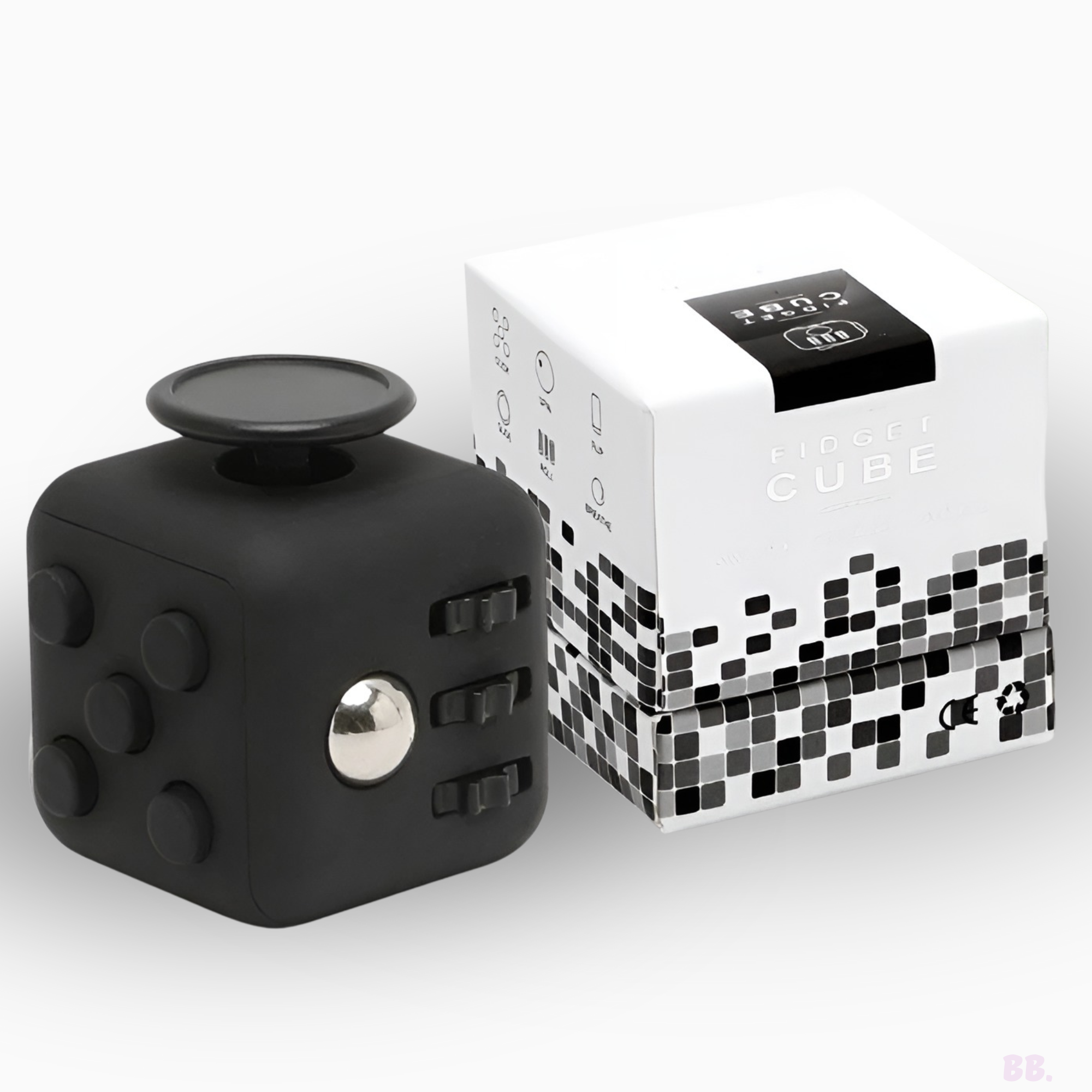 Антистресс-куб Cube с кнопками, успокаивающая игрушка для рук, черный
