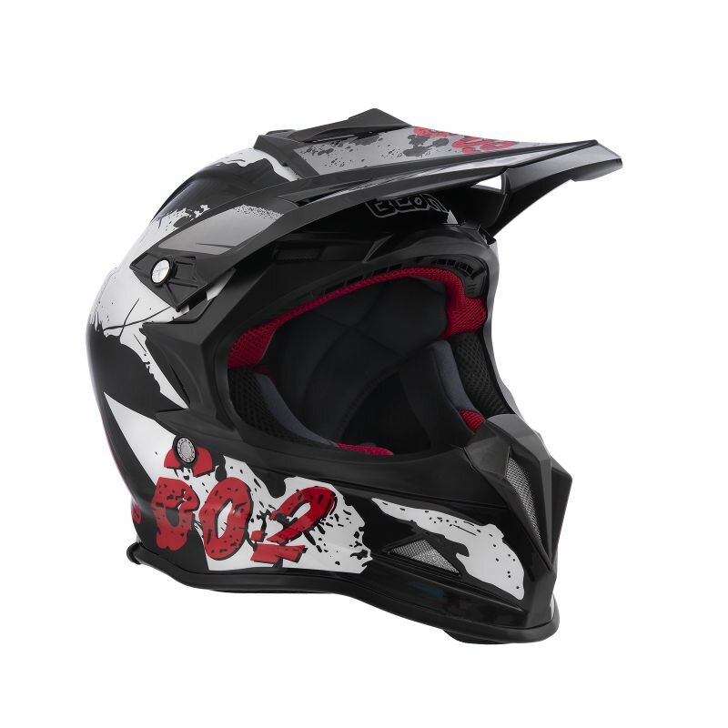 Шлем Beon B-602 BLACK WHITE RED XL