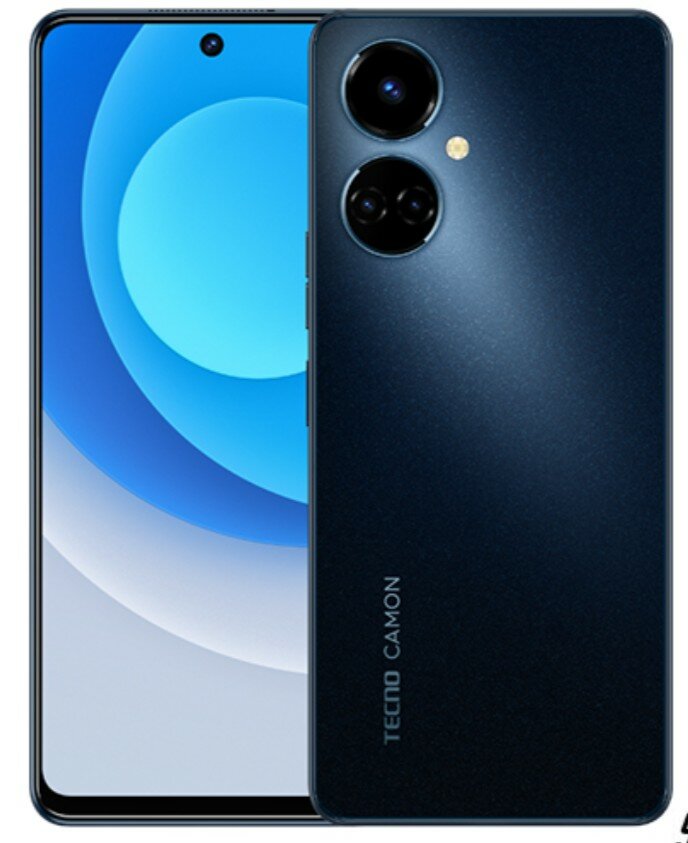 Смартфон TECNO CAMON 19 (хорошее состояние), 4/128GB, черный, Mediatek MT6769Z, Global