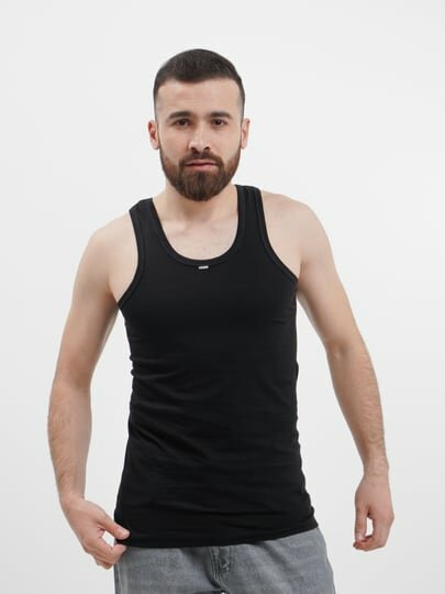 Майка, 1 шт., размер L-48, черная — фото 1