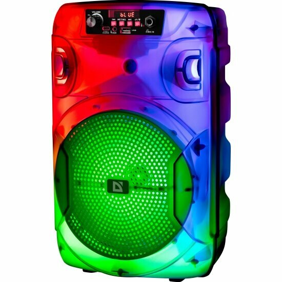 Портативная колонка Defender Boomer 12 15Вт, Light/BT/FM/USB/LED/AUX бесцветный (65412)