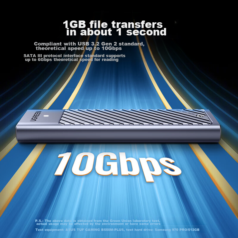 Lulian M.2 External SSD Enclosure, NVMe/SATA Dual Protocol, Type-C 3.2 Compatible, for Laptops And Apple 16, External SSD Enclosure