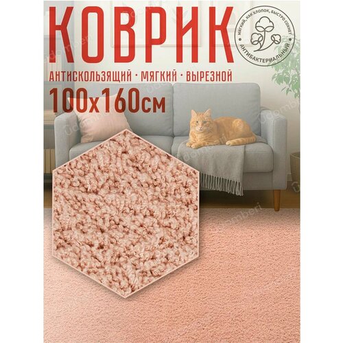 фото Ковер комнатный напольный с ворсом для зала 100х160 vdomberi