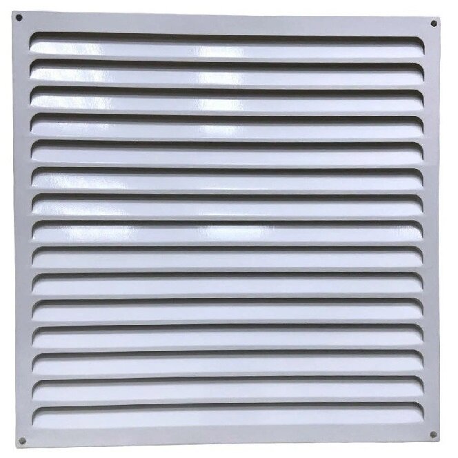 Решетка металлическая светло-серая (RAL 9006) 450х450мм 4545РМс