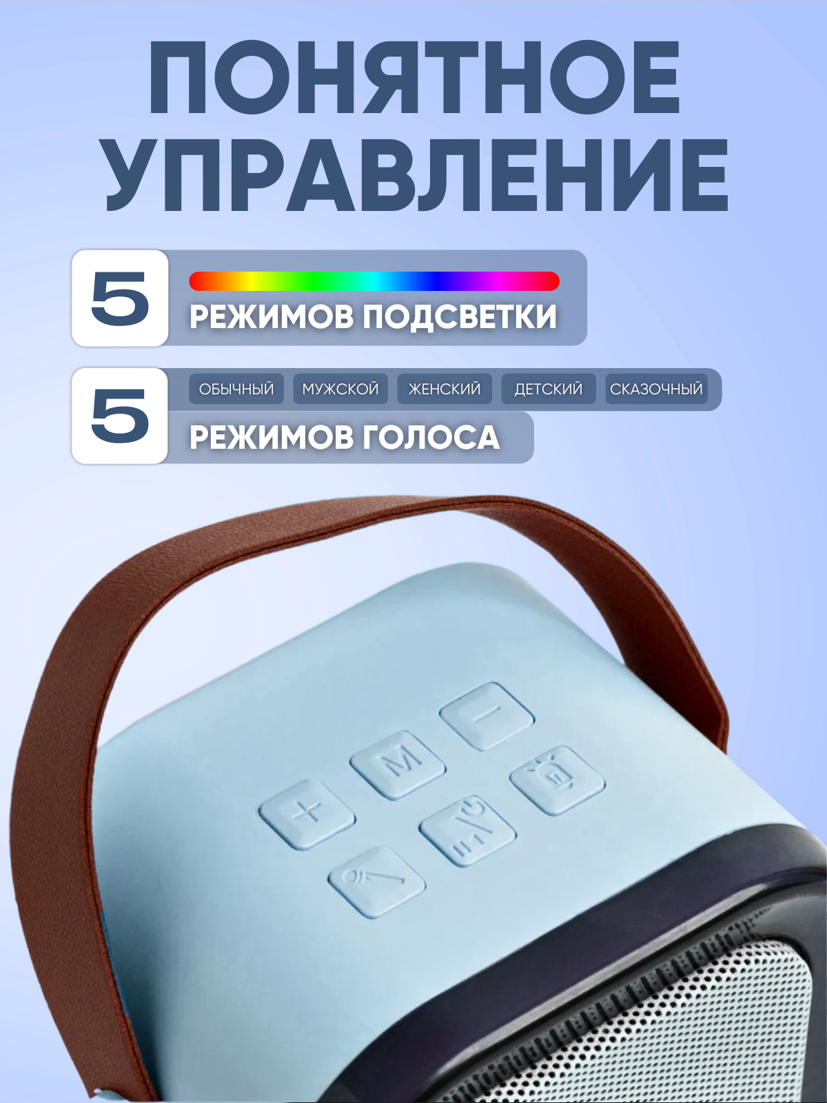 Караоке-система Fifine с двумя микрофонами и портативная, с Bluetooth и WMA — фото 1