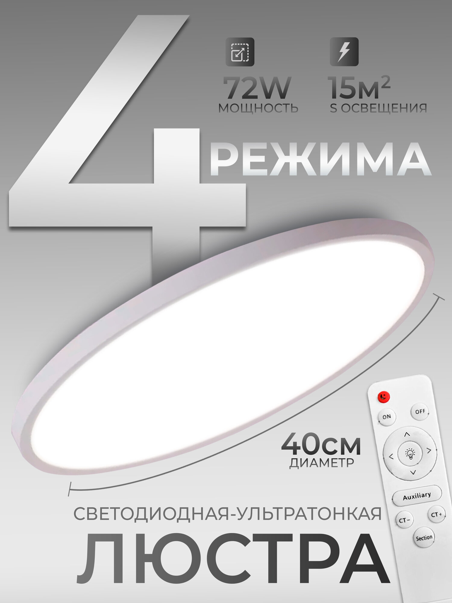 Люстра потолочная светодиодная с пультом светильник настенный WEDO LIGHT