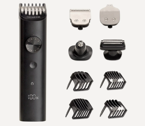 Изображение товара Машинка для стрижки волос Xiaomi "Grooming Kit Pro", 5 насадок, водонепроницаемость, черная