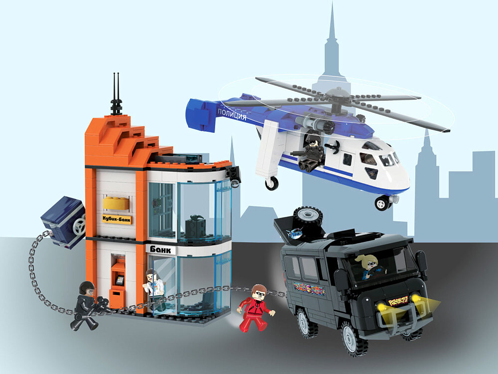 Конструктор Brick Labs Бриксити AB-1304 Конструктор Ограбление банка