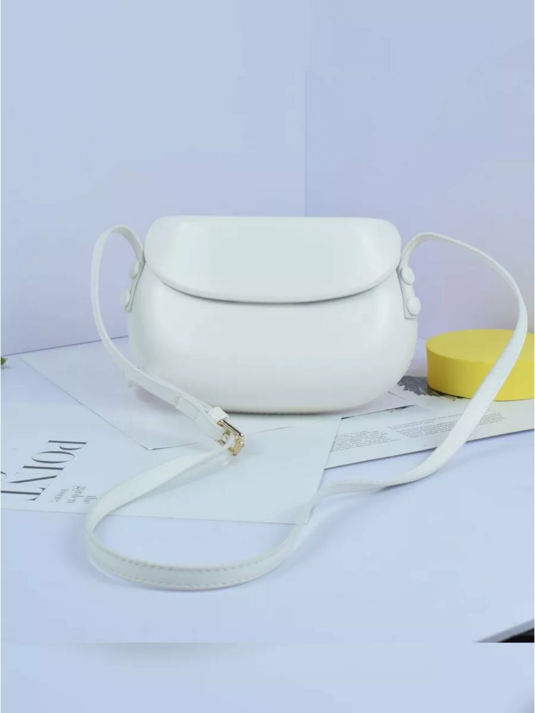 Сумка  Mini Crossbody Smooth, фактура гладкая, белый