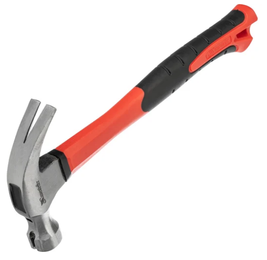 Молоток-гвоздодер'optimal'450 г боек c магнитом фибергласовая обрезиненная рукоятка matrix