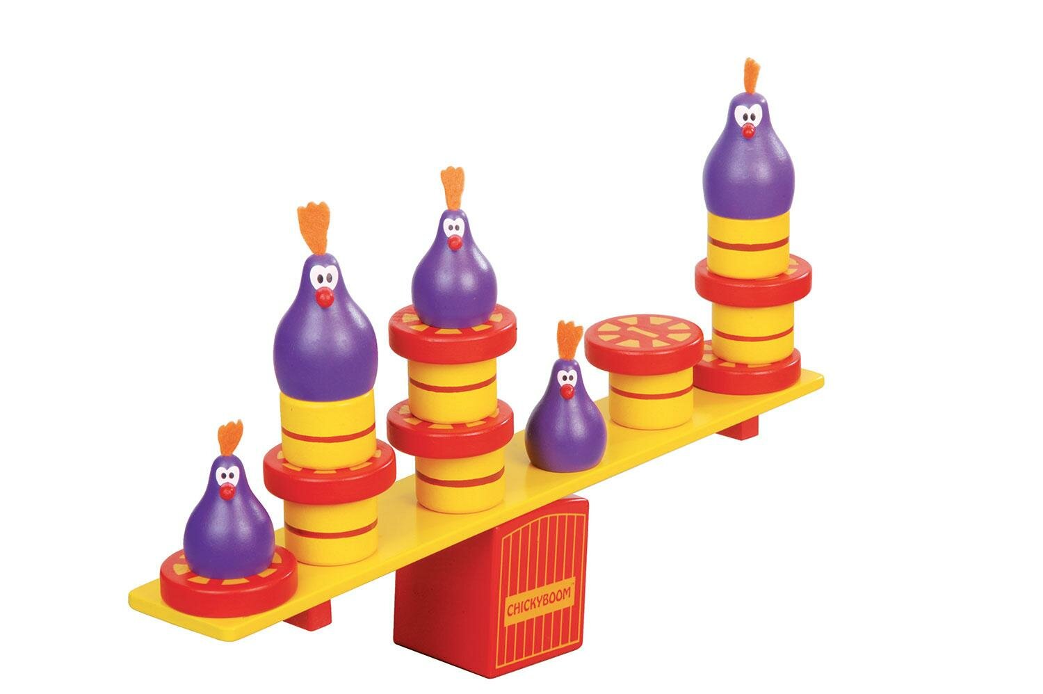 Настольная игра Blue Orange "Куриные качели ChickyBoom", дерево, баланс — фото 1