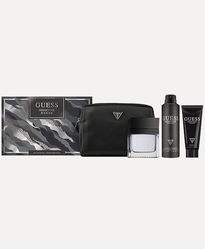 Изображение товара Подарочный набор мужской GUESS Seductive Homme, Туалетная вода 100мл, Спрей для тела 226мл, Гель для душа 100мл.
