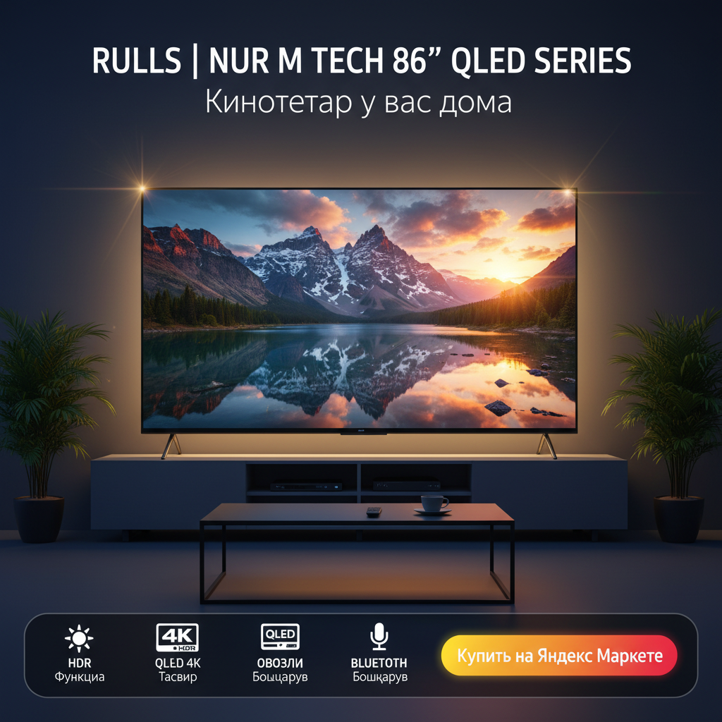 Телевизор Rulls 86RQ90FZ UHD Smart TV