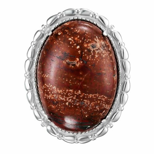 Подвеска UVI Ювелирочка, серебро, 925 проба, родирование, яшма