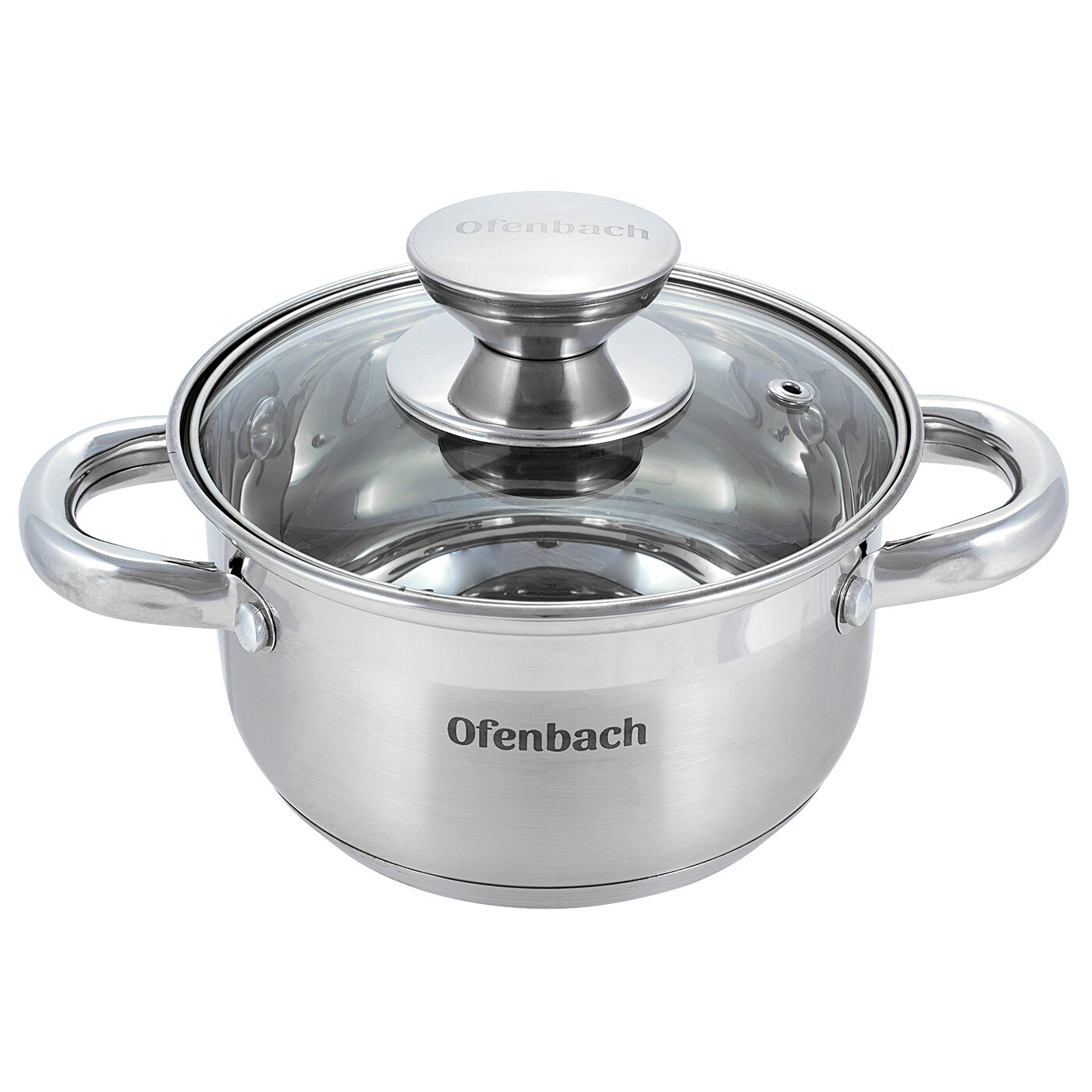 фото Кастрюля 1,1 л. из нержавеющей стали Ofenbach NB 100510 (14х8,5 см.) (1,1 л. / серебристый)