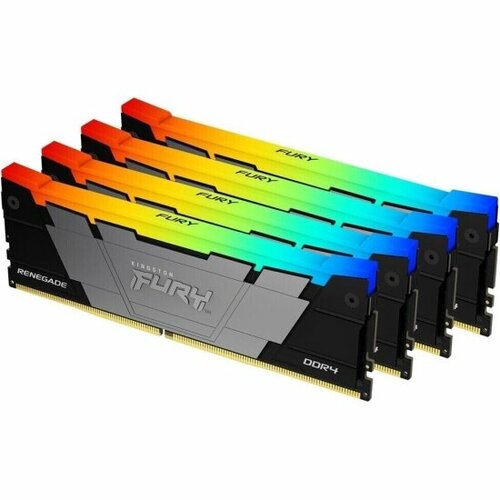 Оперативная память Kingston DIMM DDR4 64GB(4x16Gb) 3200Mhz CL16 FURY Renegade (RGB KF432C16RB12AK4/64)