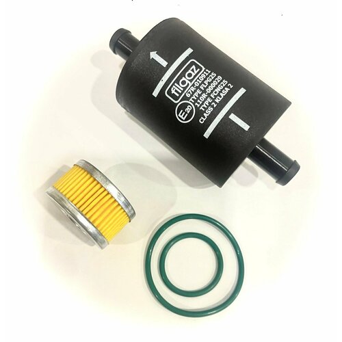 Комплект фильтров грубой и тонкой очистки ГБО FILGAZ+Tomasetto+резинки