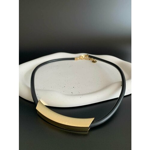 Колье, длина 55 см, золотистый