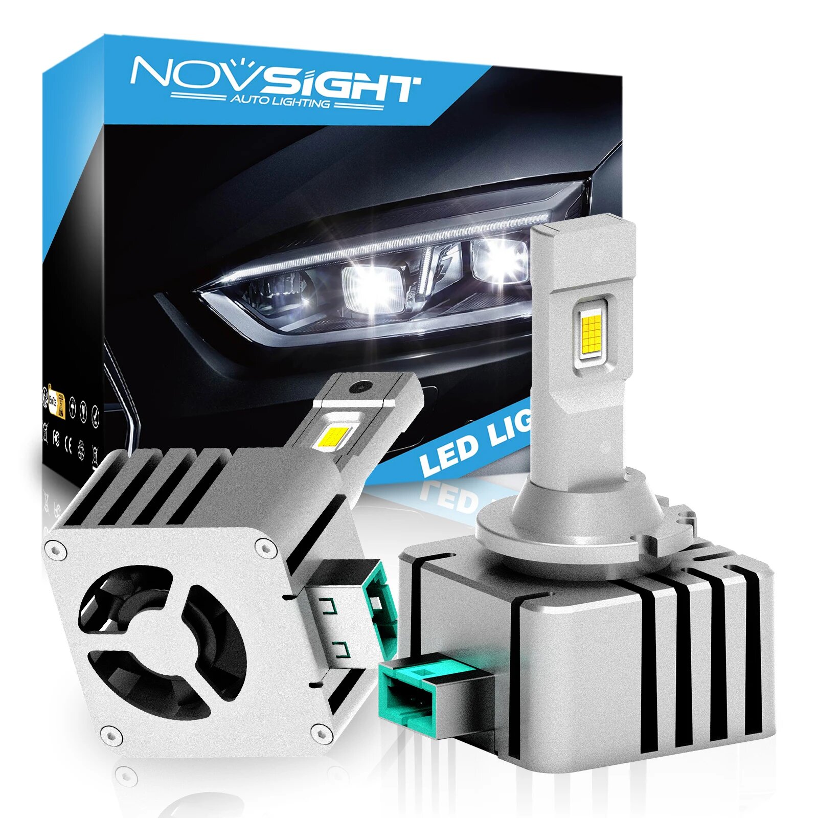 Светодиодные фары NOVSIGHT D3S 70 Вт 20000LM 6500K