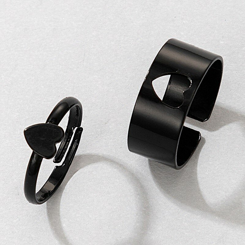 Набор колец BeOneDesire, безразмерное, темно-серый — фото 1