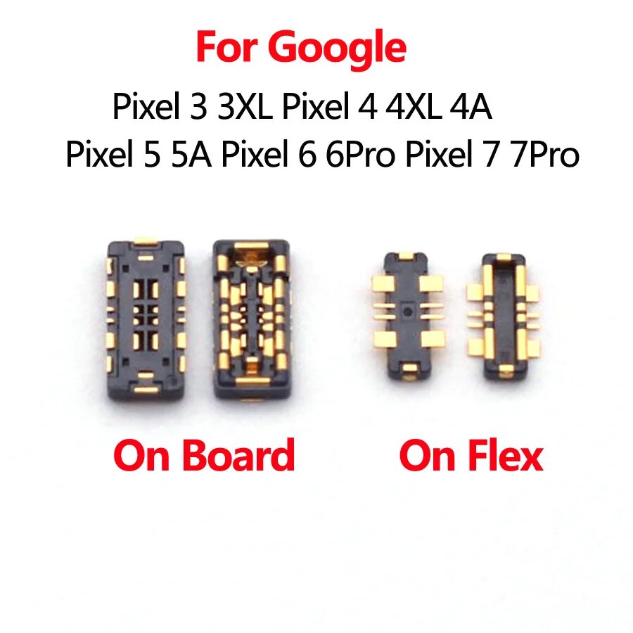 2-20 шт. внутренняя батарея FPC разъем на материнской плате для Google Pixel 3 4 XL 3XL 4XL 4a 5 5a 6 7 Pro клип контакт на гибкий кабель, 2pcs On Board