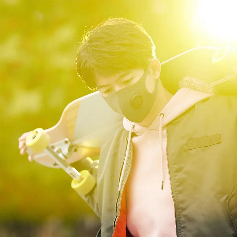 Маски И Респираторы Xiaomi Фильтрующая маска Youpin Smartmi 97% PM 2,5 с вентиляционным клапаном, долговечная фильтрующая маска из ТПУ для умного дома, M