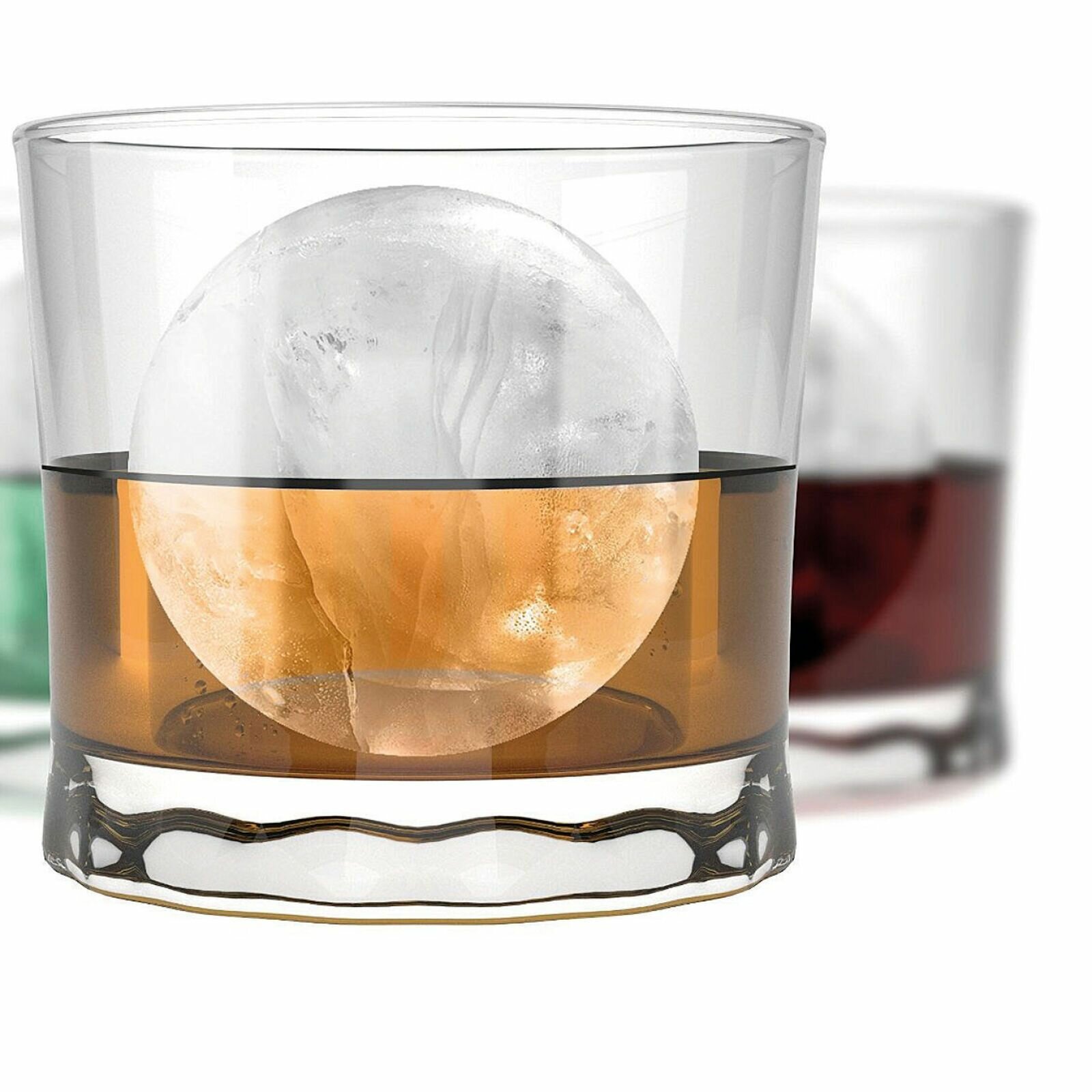 Форма для льда, на 4 сферы 4,5 см, 12х12х5 см, силикон, Paderno. — фото 1