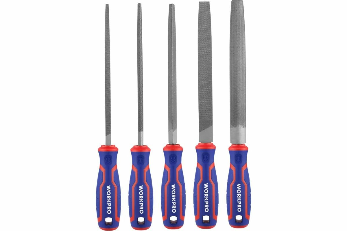 Набор напильников WP201701 WORKPRO 200мм (5 шт) (8") — фото 1