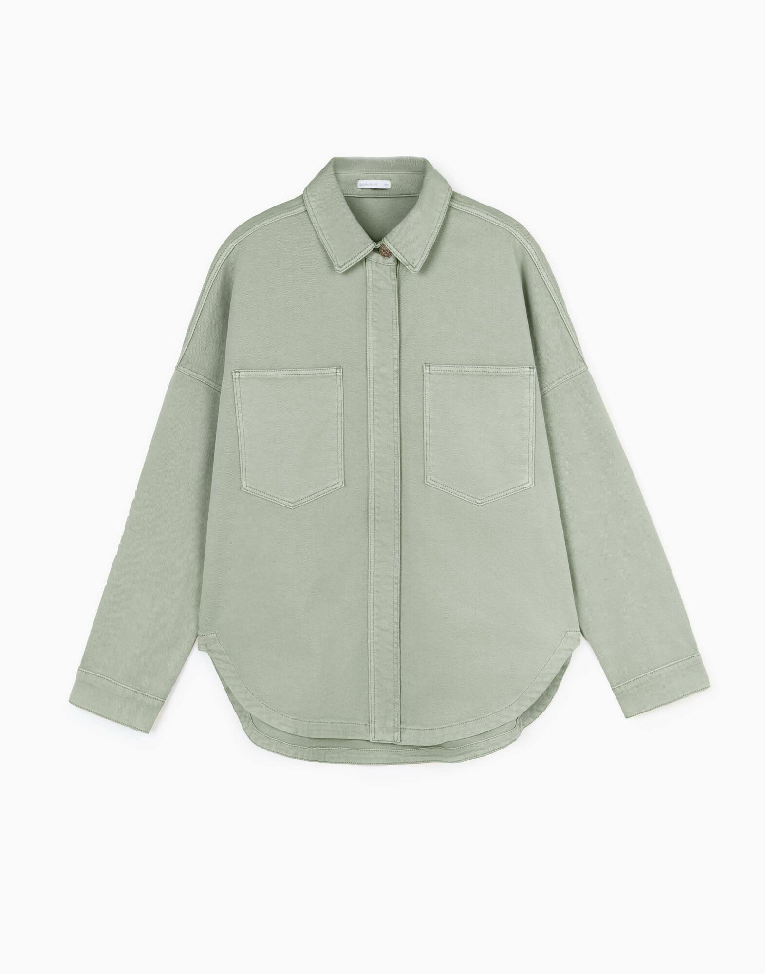 Рубашка Gloria Jeans, размер S-M/170 (42-46), оливковый — фото 1