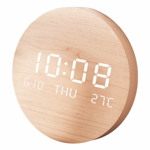 Светодиодные тихие часы с регулируемой яркостью, настенные современные льняные стили для дома, цифровой дисплей, минималистский стиль