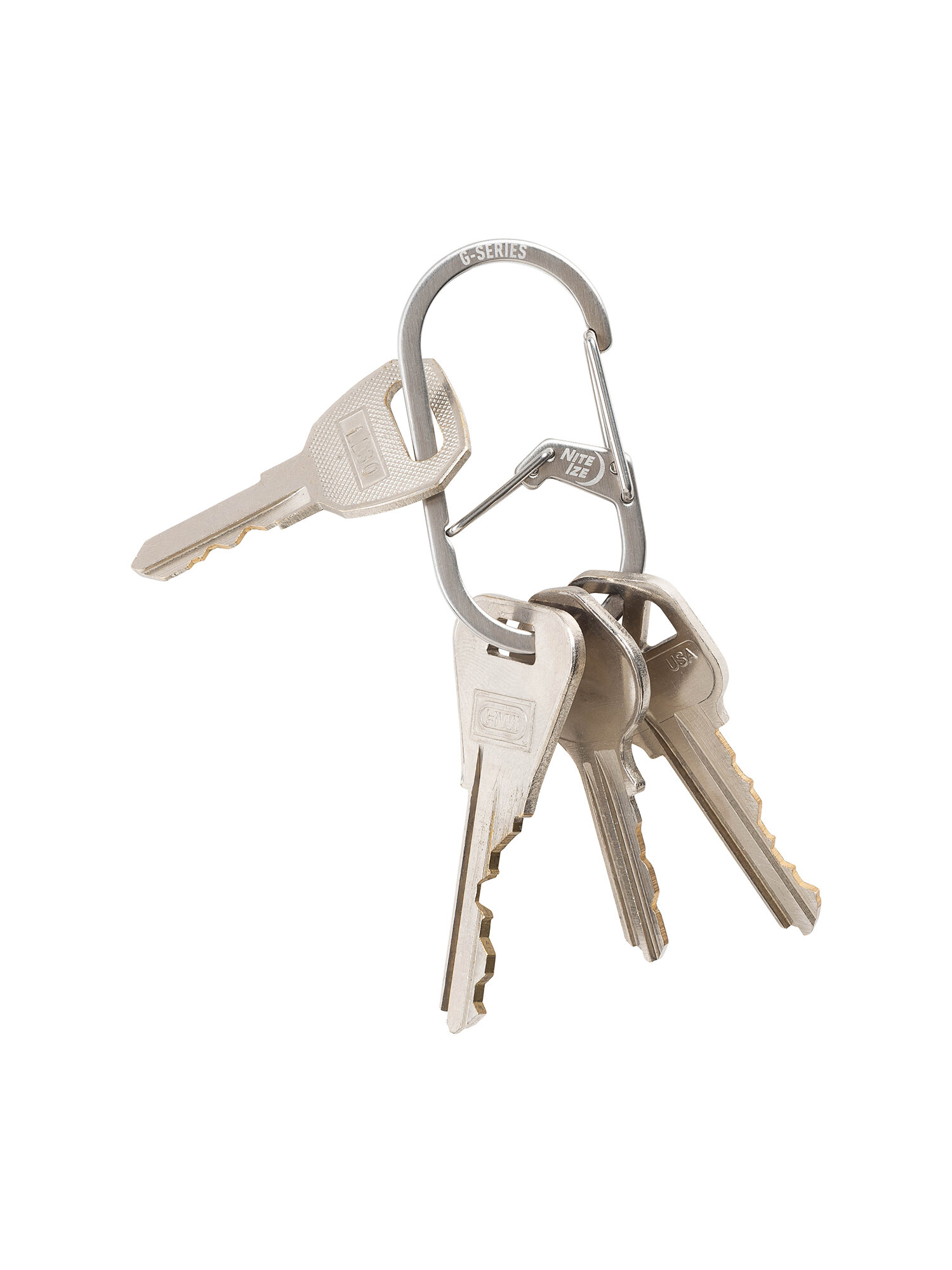 Брелок-карабин Nite Ize, серебряный — фото 1