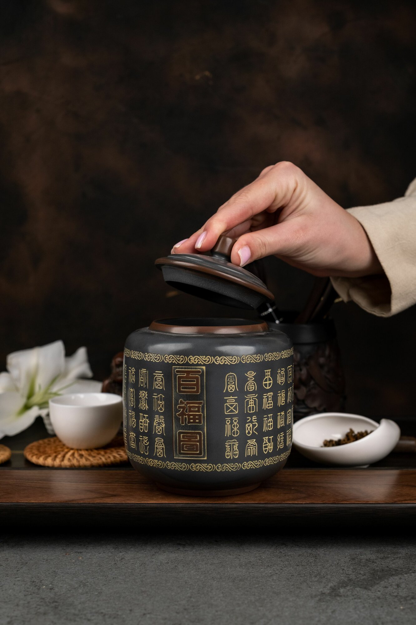 Чайница из Циньчжоуской красной глины с крышкой 800мл