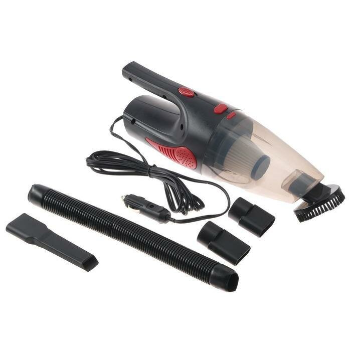Пылесос автомобильный Cartage 5 насадок, 140 Вт, 12 В, черный